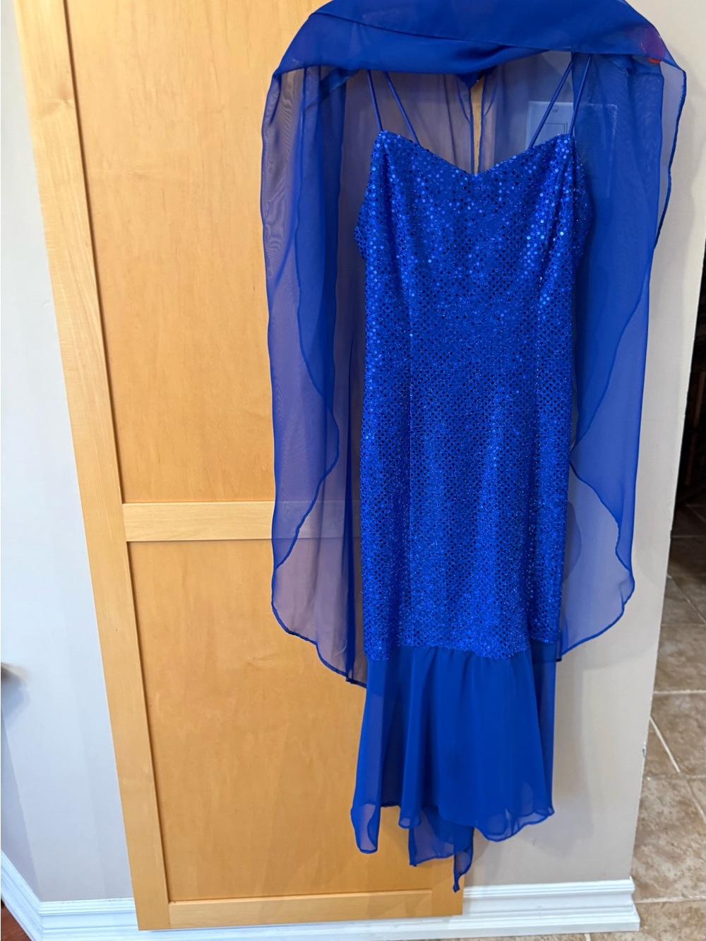 Fiesta Royal Blue Sequin Evening Dress